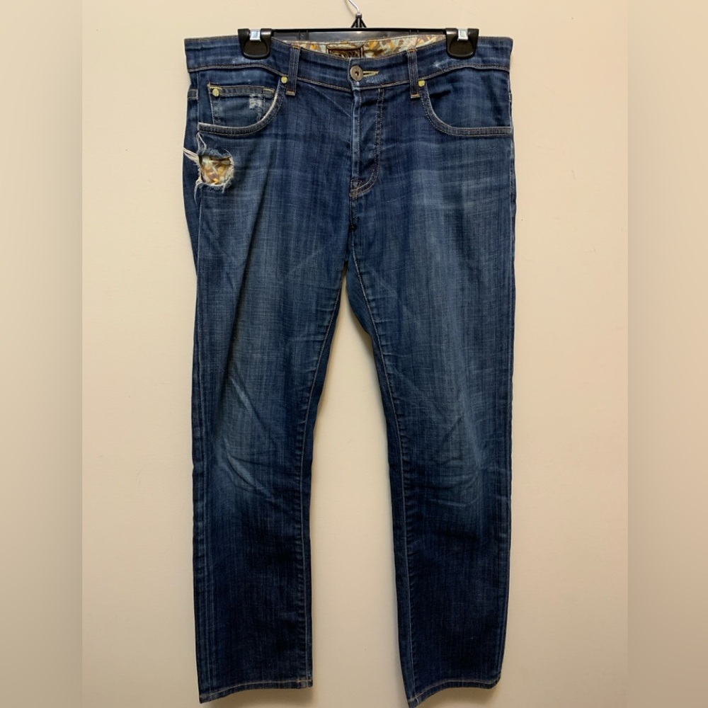 RICH & SKINNY Men's Distressed Button Fly Jeans - 28" X 31"